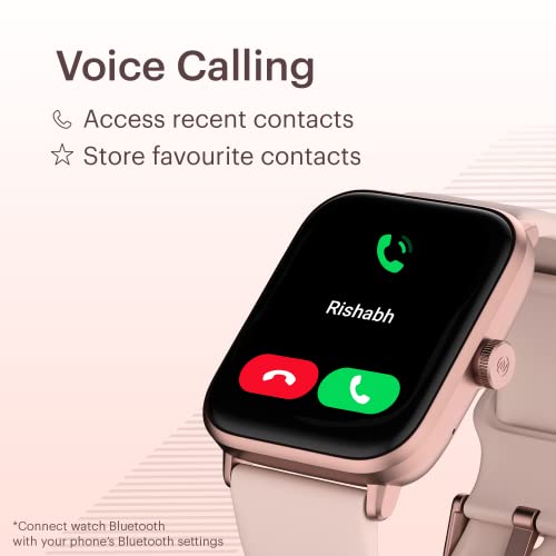 Image of Noise ColorFit Pro 3 Alpha Bluetooth Calling Smart Watch with Alexa Built-in, Fast Charging, 1.69 inch (4.2cm)display, 80+ Songs Storage, 100 Sports Modes, 5ATM Waterproof & Noise Health Suite (Rose Pink)