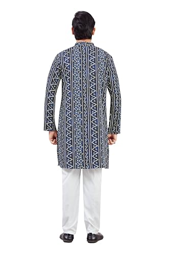 Image of Studio Shringaar Men's Polyester Relaxed Fit Straight Kurta