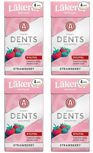 Cloetta Lakerol Dents Strawberry pastilles 4 Des boites of 36g