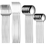 Picture of PEIRONG 24 Pcs Silverware Set for 6,Stainless Steel Cutlery Flatware Set, Durable Eating Utensils Set Included Knives Spoons and Forks Set,Mirror Polished Tableware For Home,Restaurant,Dishwasher Safe