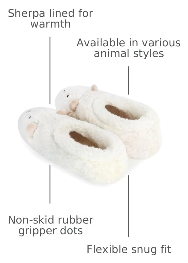 Image of Snoozies Barnyard Animal Slipper Socks for Women