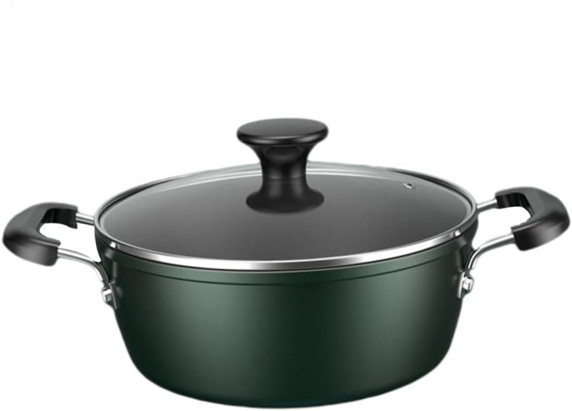 LIFKOME 1pc Embossed Soup Pot Stew Pot Non Stick Creative Home Cookware Emerald Stew Pan for Soup