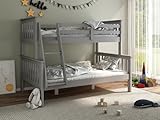 Carra Triple Sleeper Bunk Bunk Bed Solid Wooden Bunk 3FT Single 4FT Small Double (Grey)