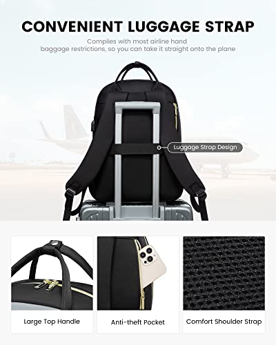 Image of LOVEVOOK Laptop Backpack, High-Strength Tear-Resistant and Waterproof Oxford Cloth, 1.9 lbs, 30L Capacity, 17-Inch Laptop Compatible, Ergonomic Shoulder Straps, 18 Pockets