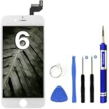 OUISMART ECRAN LCD POUR IPHONE 6 BLANC RETINA + VITRE TACTILE COMPLET SUR CHASSIS + OUTILS