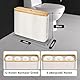 POFIBO Toilettenpapier Aufbewahrung, Klopapier Aufbewahrung mit Bambusdeckel und Griff, wasserdichte Foldable Aufbewahrungsbox für Badezimmer Aufbewahrung & Organisation für 12 Papierrollen (Beige)