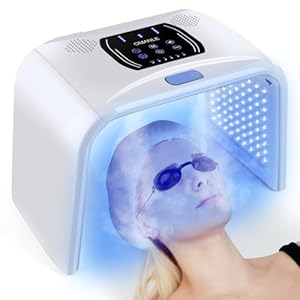 Led Light Therapy, Face Red Light Therapy with Spray Function, 7 in 1 Beauty Equipment for Skin Care at Home, Face Mask SPA Equipment, Facial Skin Care Tool for Neck, Body, Hand, Skincare, Mask