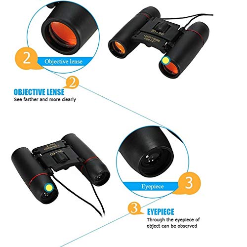 Portátil Mini Day 30x60 e Noite Camping Viagem Visão Spotting Scope 126m / 1000m Telescope Binóculos