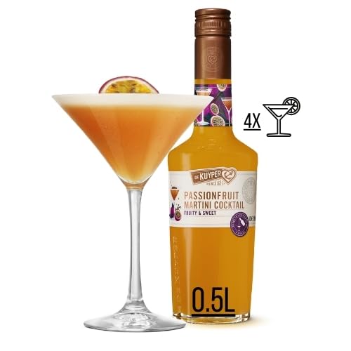 De Kuyper Passionfruit Martini Ready-To-Drink Getränke-Mix für 4 servierfertige Cocktails 12% Vol (1 x 0.5l