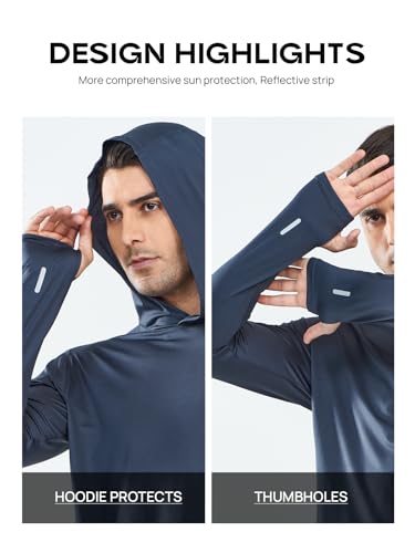NORTHYARD Men's Sun Hoodie Shirts Long Sleeve Rash Guard Fishing Shirt with Hood Swim UPF 50 Hiking SPF UV Lightweight Hooded4