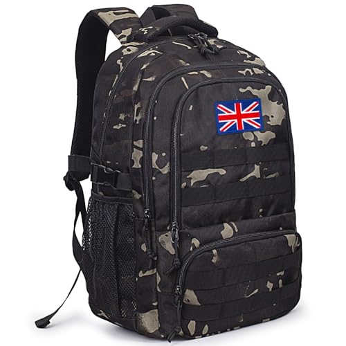 Image of Bunnychic Tactical Backpack for Boys Men, 30L Kids Camo Backpack for School, 3 Compartments Teens Army Schoolbag,900D Military Children Camouflage Bookbag for Middle Elementary High School