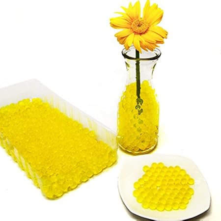 Amazon 水でふくらむ ぷよたまボール ぷよぷよボール ジェリーボール 単色 約100g 黄 縁日用品 おもちゃ
