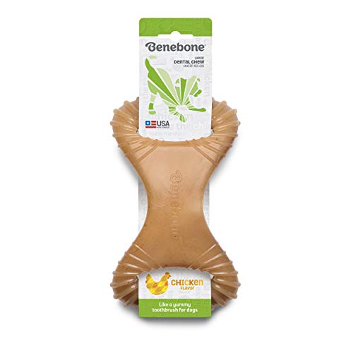 Benebone Dental Durable Dog Chew Toy For Aggressive Chewers, Real Chicken, Made In Usa, Large #TOP2