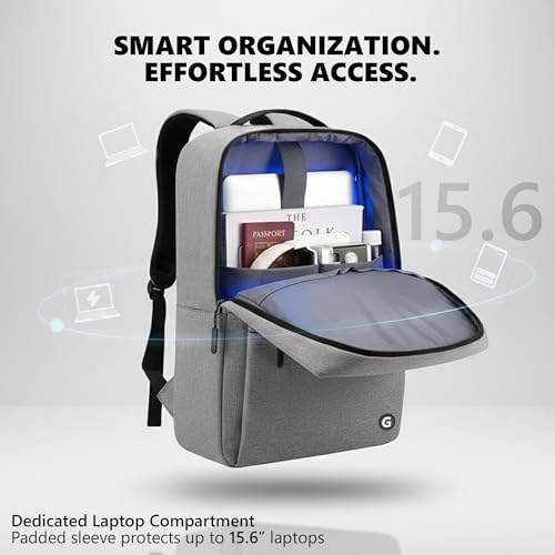 Image of GadgetBite Graphite 20L Laptop Backpack with 15.6 inch Laptop Compartment, USB Charging Port, Organiser Pockets and Bottle Holder. Ideal for Office, College and Travel