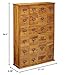 Leslie Dame Solid Oak Library Card File Media Cabinet, 24 Drawers, Oak