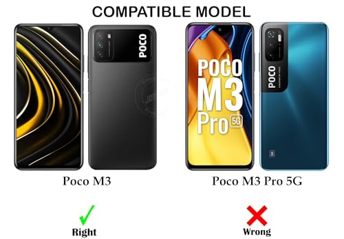 Image of Jkobi Back Cover for Xiaomi Poco M3 (Silicone Clear Shockproof Case with Camera Protection | Soft and Flexible | Transparent)