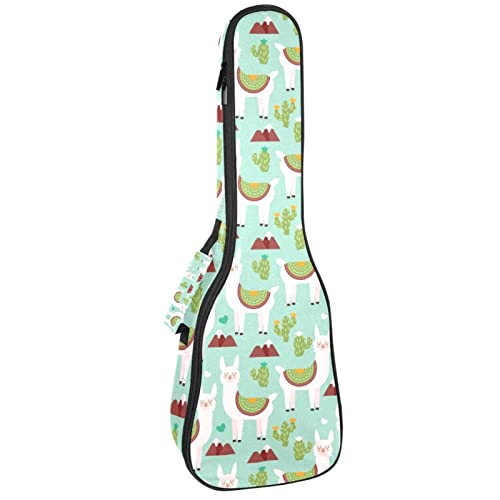 Housse de transport pour ukulélé motif alpaga : le cadeau parfait pour musicien nomade