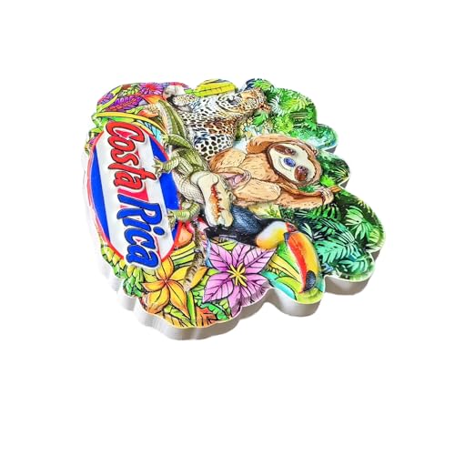 Imán decorativo de resina Costa Rica 3D para nevera miniatura 3