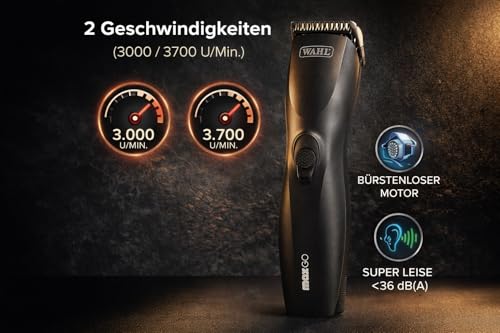 Rotschopf24 Edition: Profi Schermaschine Max Go + acht Metallaufsätze! Bis zu 3 Std. kabellos arbeiten. Sehr gute Qualität!! Für Wahl Hundeschermaschinen Liebhaber