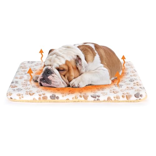 Kaket Tappetino Ultra Morbido per Gabbia per Cani Medio 80 x 60 CM, Tappetino Caldo per Letto per Cani Lavabile, Materasso per Gabbia per Cani Coperta per Animali per Cani di Taglia Media, Gatti