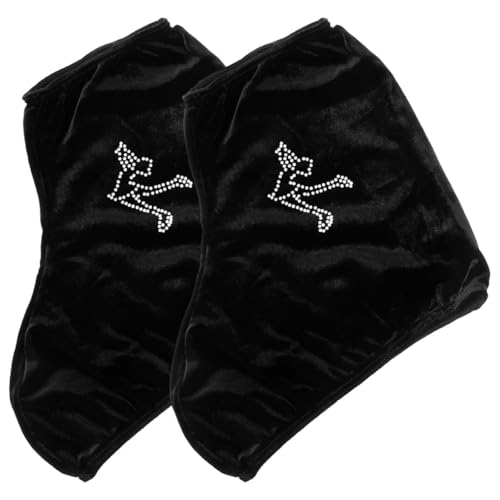 IMUSINICE Fundas Protectoras Elásticas 1 Par para Patines de de Poliéster Negro, Cómodas y Prácticas, para Patinaje Artístico y Roller Skating