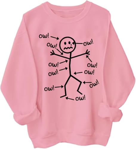 Ow Ow Sweatshirt Shirt Ow-Ow-Ow Character Hoodie Funny Graphic Sweatshirt - Main Image