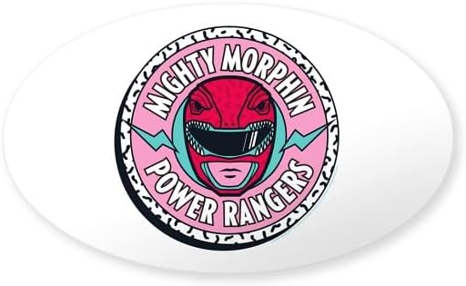 CafePress Mighty Morphin Power Rangers Red Ra Oval Bumper Sticker Car Decal