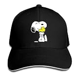 SHUIFENG66 Unisex Snoopy Peanut Adjustable Snapback Baseball Cap Pink One Size,Hüte, Mützen & Caps