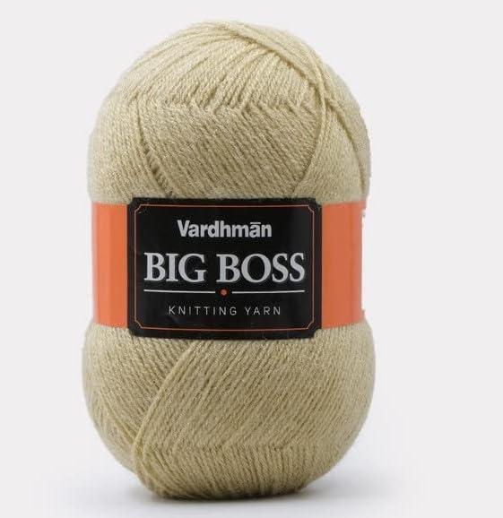 Image of NTGS Big boss Wool Hand Knitting Soft Fingering Hank Yarn (1 Ball 200 gram Each) (Beige Shade no-27, 200 Gram)