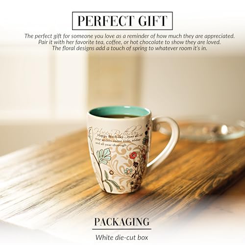 Taza Happy Birthday 20 onzas de cerámica multicolor miniatura 3