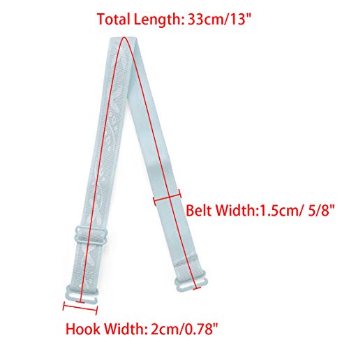Image of uxcell 2 Pair 10 /12 /15 /18 /20mm Width Stretchable Shoulder Bra Straps Adjustable Elastic Straps for Women