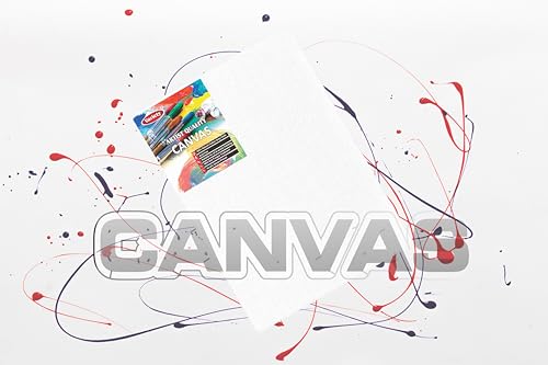 Image of VARIETY CANVAS Canvas Board 7 oz Primed (6 inchX 20 inch) - Pack of 4, White Color