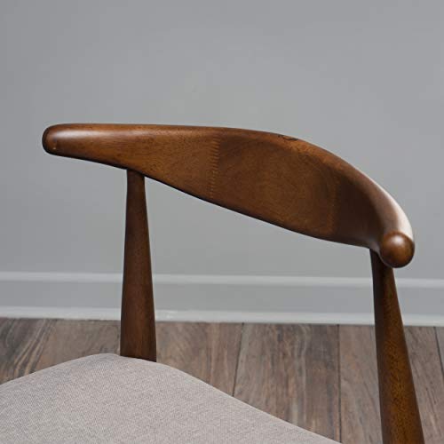 Christopher Knight Home 300007 Francie Fabric With Walnut Finish Dining Chairs thumb #5
