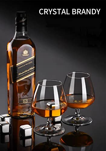 Rolato Cognac Brandy Crystal Small Glasses Snifter, Set Of 4 - Handcrafted - Good For Bourbon Whiskey - 15-Ounce #TOP6