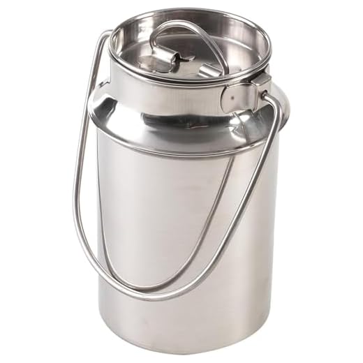 ORION Melkkan roestvrij staal met steekdeksel en draagbeugel 3,2 l transportkan