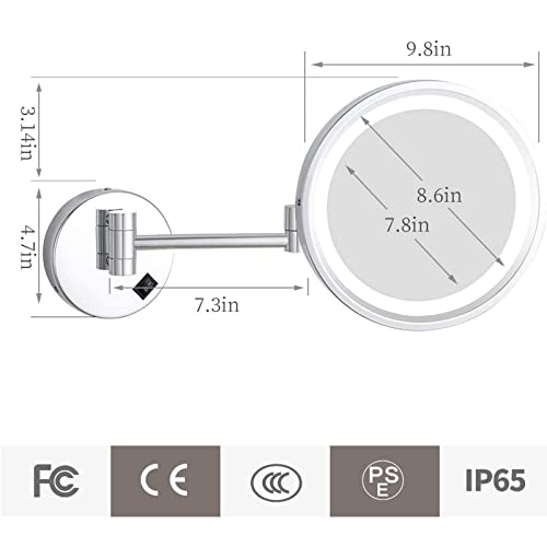 Miroir de Rasage Extensible Pivotant USB pour Simplifier Votre Routine Matinale - 8