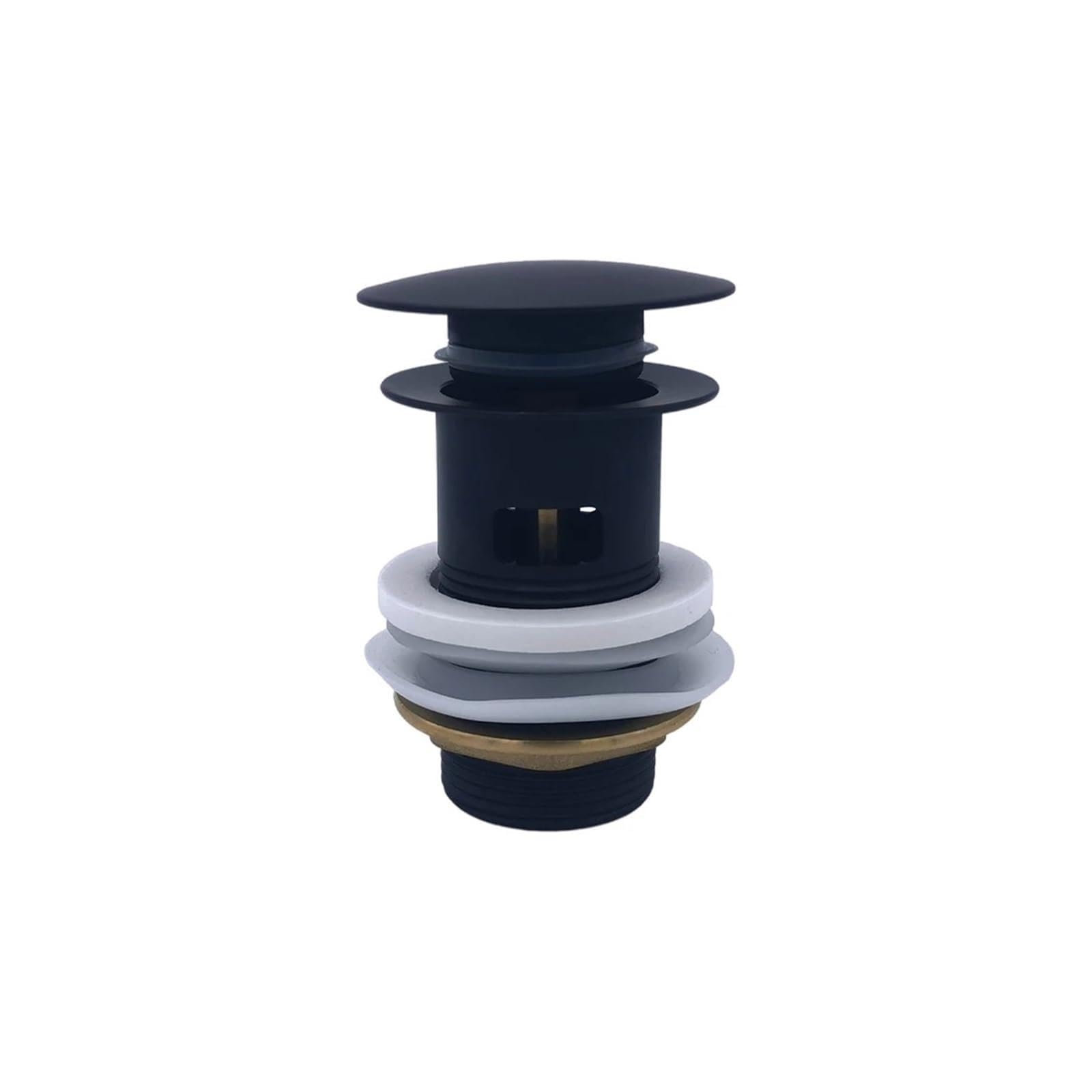 Bathroom Basin Sink Pop Up Drain Waste Stopper Bathroom Faucet Accessories(XSQ-YBLACK)