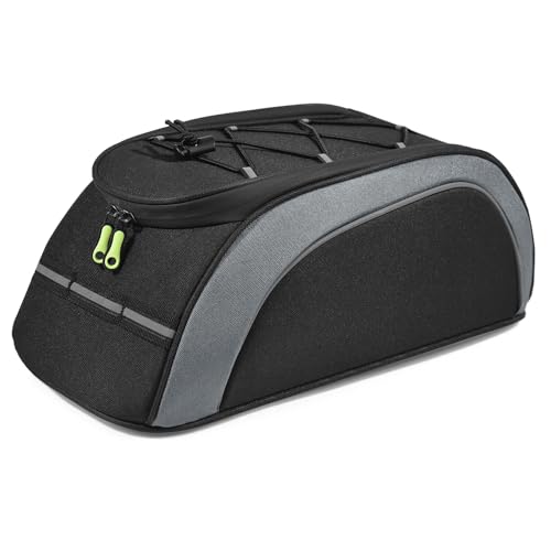 Lixada 2 en 1 Alforjas Bicicleta 7L Bolsa Trasera con Cubierta de Lluvia, Impermeable y Reflectante, Multifuncionales Bolsa Trasera Maleta Bicicleta, Bolso Bandolera (Nylon)