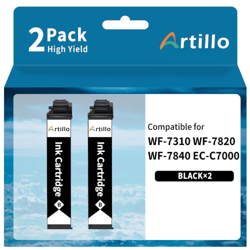 Image of Remanufactured Replacement for Epson 802 802XL T802XL Black Ink Cartridges | Compatible for 802XL Black Workforce Pro WF-4720 WF-4730 WF-4734 WF-4740 EC-4040 EC-4030 EC-4020 Printer (2 Pack)