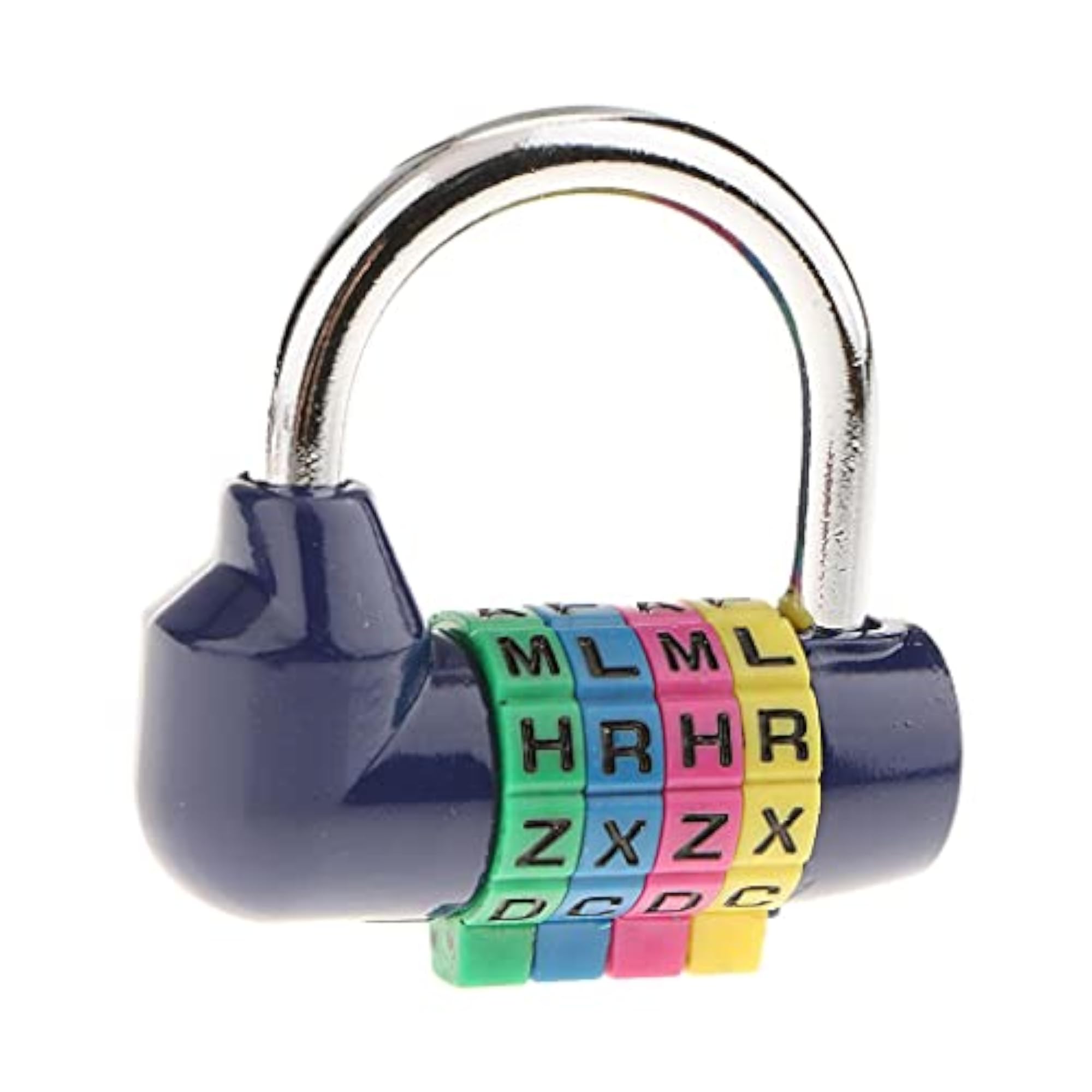 2 Pieces 4 Digit Dial Letter Combination Padlock, Blue