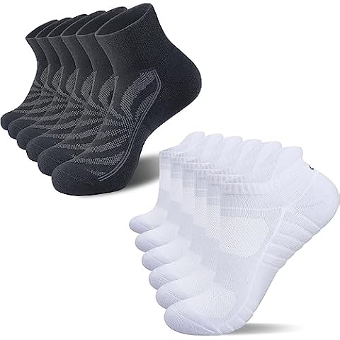 Lapulas 6 Pack Ankle Socks and 6 Pack Low Cut Cushioned Socks for Men and Women Medium Cover