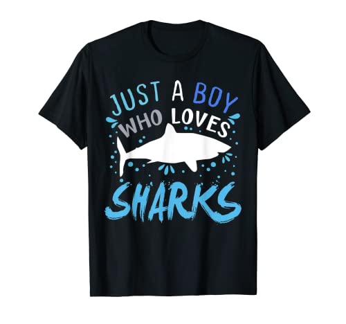 Solo un chico que ama los tiburones, estilo retro, vintage Camiseta
