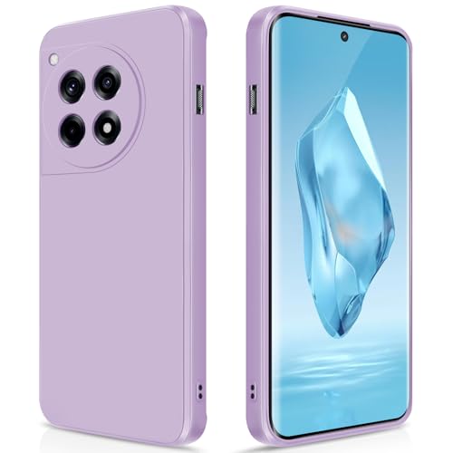 GiiYoon Funda para OnePlus 12R / OnePlus Ace 3, Case de Silicona Suave de TPU Carcasa Protector de Goma Fexible Prueba Liviano y a Delgado de Golpes Antirrayas para Teléfono (Violeta)