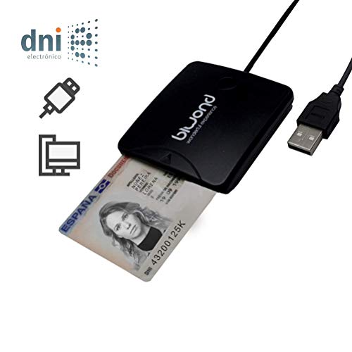 BIWOND Reader DNI 3.0 et cartes cryptographiques BW0028 (USB, compatible avec DNI 3.0, prise en charge: Windows XP / Vista / Win7 / Win8 / Win10 / Linux 2.4 ou supérieur, faible consommation, facile à transporter, léger) - Noir