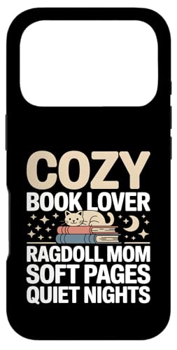 Cozy Book Lover Ragdoll Mom �\�t�g�y�[�W �Â��Ȗ� �X�}�z�P�[�X iPhone 17 Pro �p