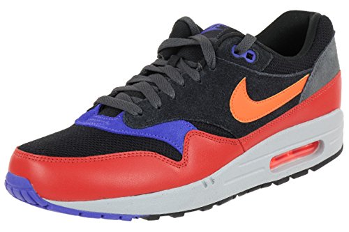 Nike Men's Air Max 1 Essential Shoes, Black/Hyper Crimson/Red Clay, 9