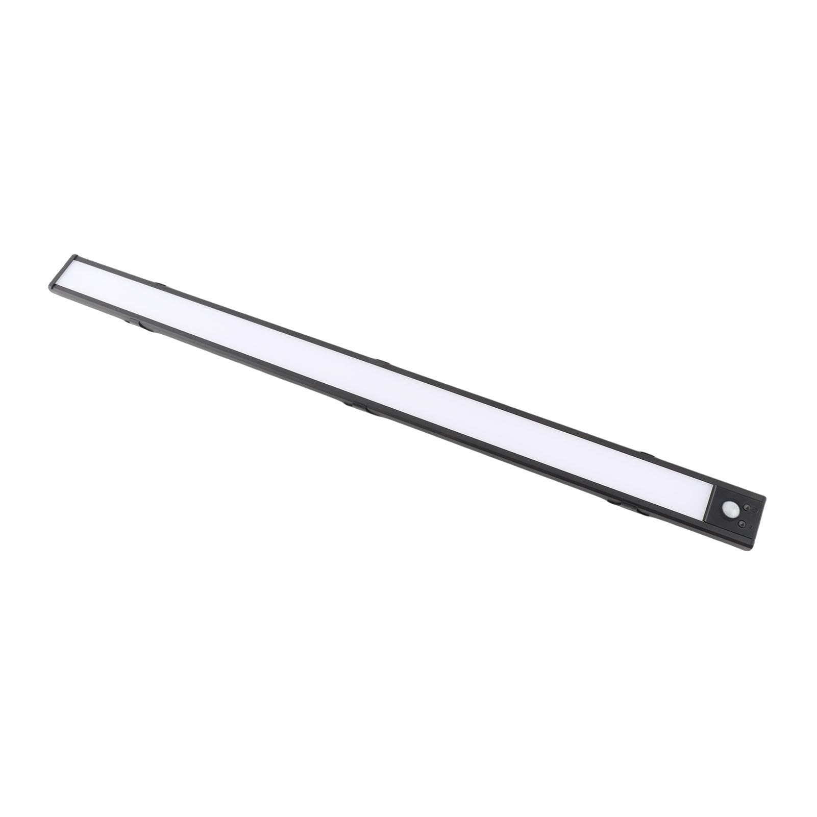 Barra luminosa a LED con sensore di movimento, lampada da armadio ricaricabile ultra sottile per corridoio, nero, 23,6 pollici