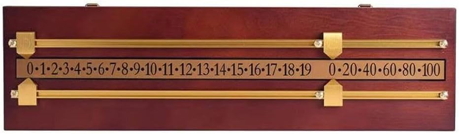 Billiard Game Scorer 2 Track Billiards Scoreboard Medium Density Fiberboard Manual Pool Table Scoring Board Snooker Counter Non Electronic Recorder(Yellowish-brown)