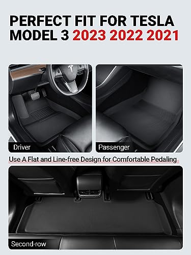 Basenor 6Pcs Tesla Model 3 Floor Mats Full Set Mats All-Weather Anti-Slip Waterproof 3D Frunk Trunk Liner Front Rear Cargo Liner Mat Accessories Fit Model 3 2023 2022 2021 #TOP2