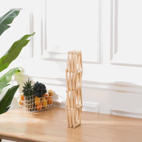 Soporte de vino plegable para 10 botellas de madera miniatura 7